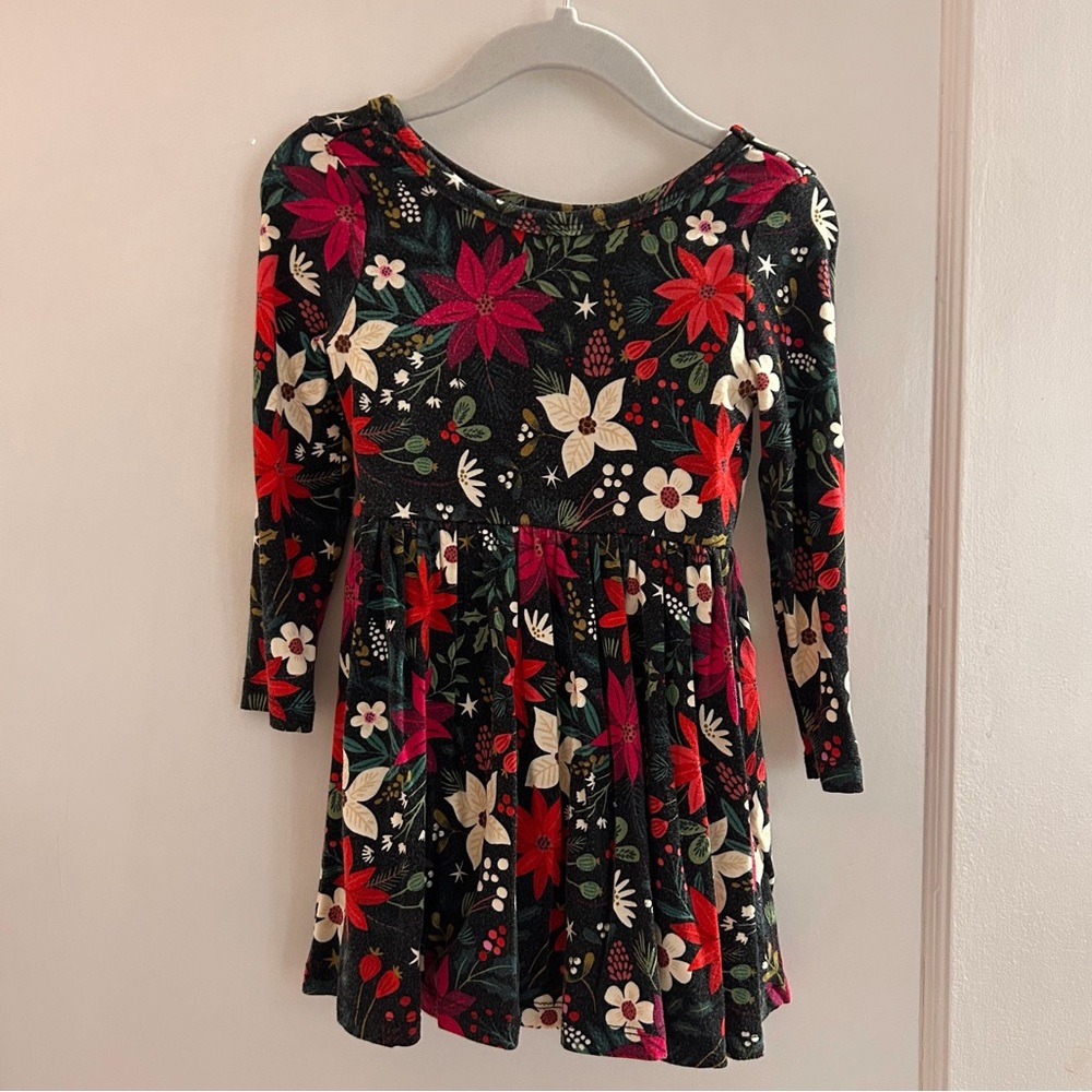 Little Sleepies Berry Christmas Twirl Dress with snaps/ size 18-24 months